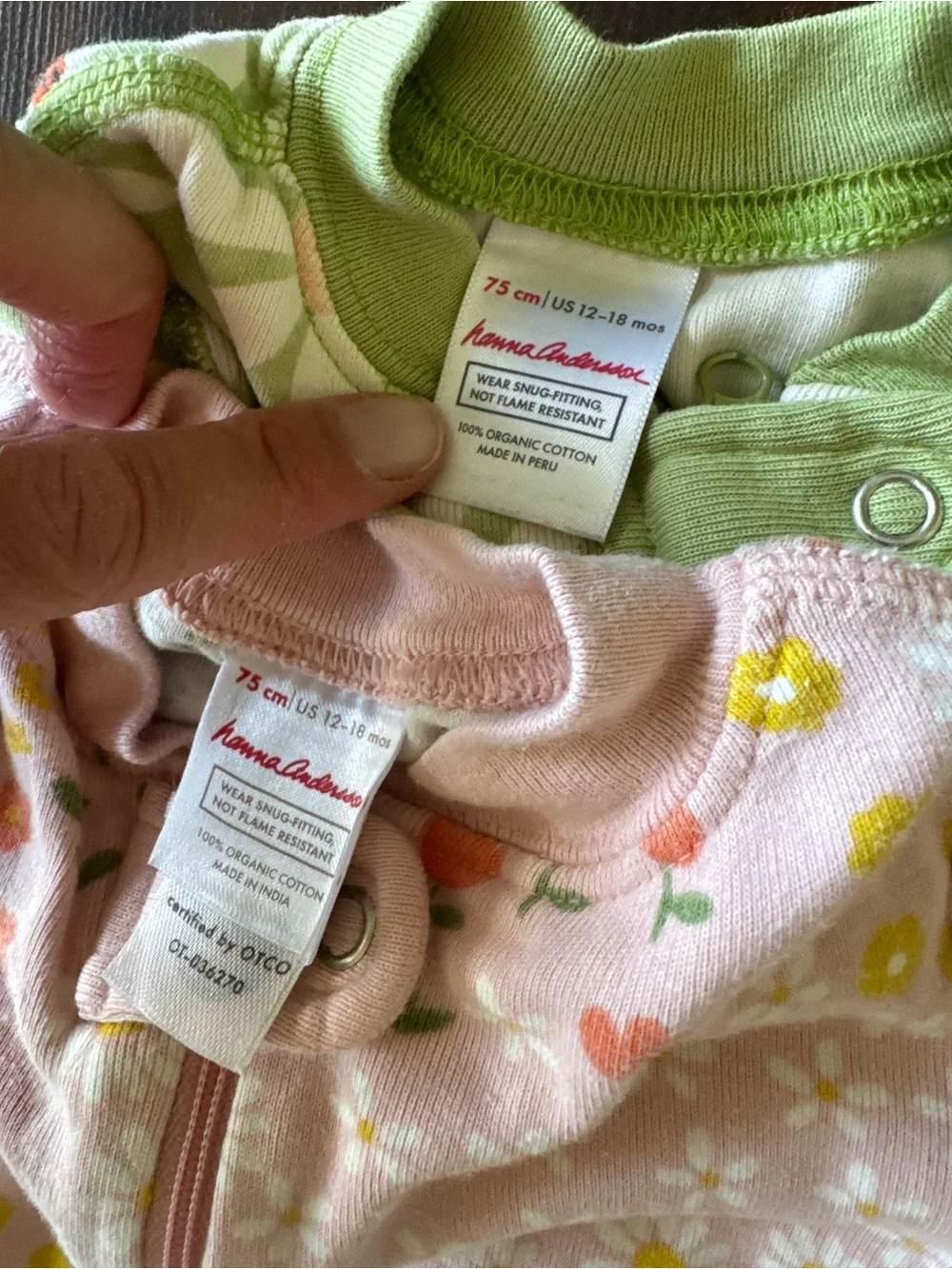 Hanna Andersson organic cotton Sleepers 12-18 months